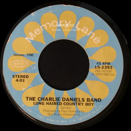 The Charlie Daniels Band - The South's Gonna Do It Again / Long Haired Country Boy side B