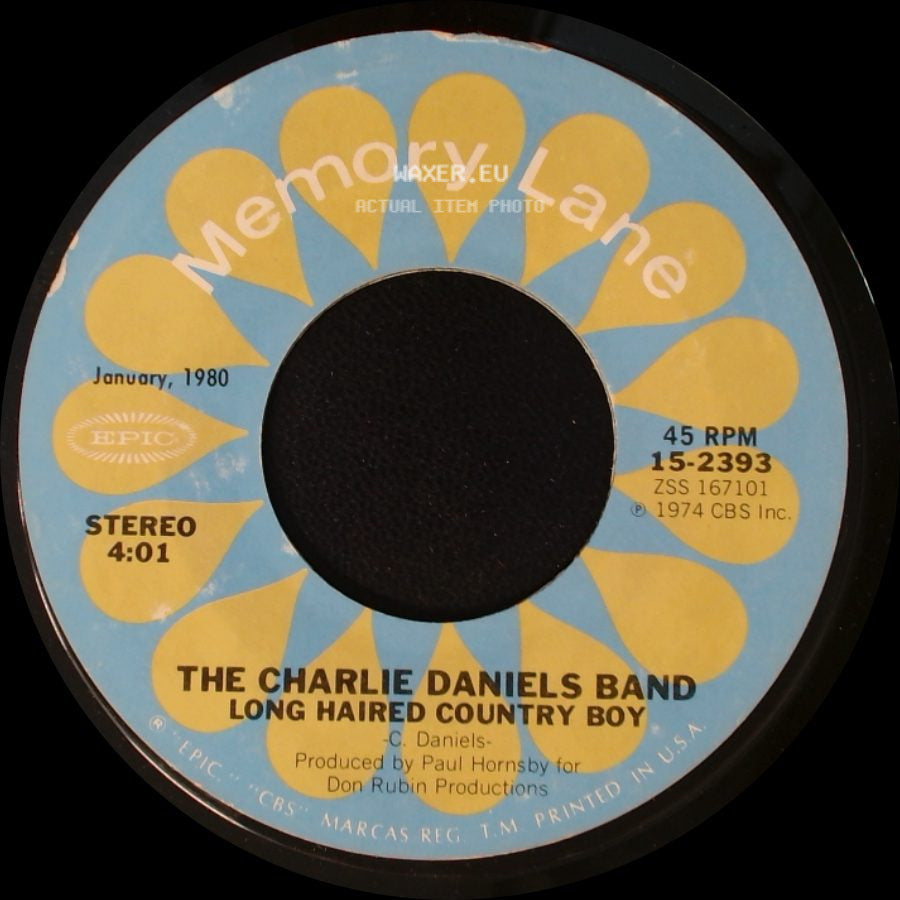 The Charlie Daniels Band - The South's Gonna Do It Again / Long Haired Country Boy side B