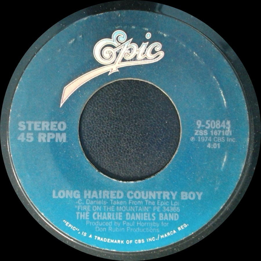 The Charlie Daniels Band - Long Haired Country Boy / Sweet Louisiana side A