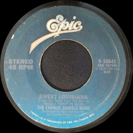 The Charlie Daniels Band - Long Haired Country Boy / Sweet Louisiana side B