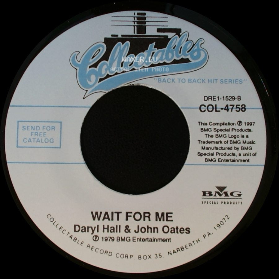 Toby Beau / Daryl Hall & John Oates - My Angel Baby / Wait For Me side B