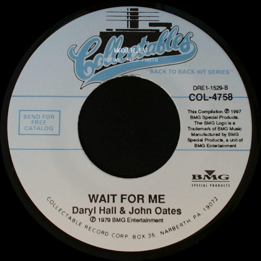 Toby Beau / Daryl Hall & John Oates - My Angel Baby / Wait For Me side B