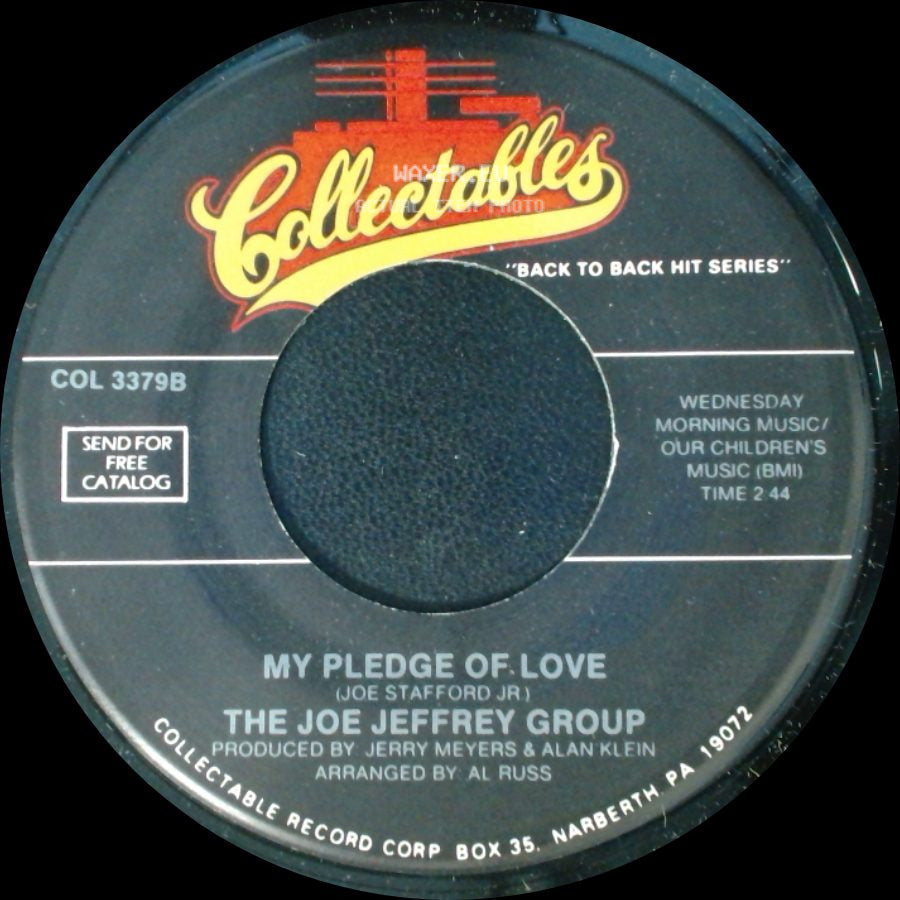 The Joe Jeffrey Group / Crow - My Pledge Of Love / Evil Woman (Don't Play Your Games With Me) side A