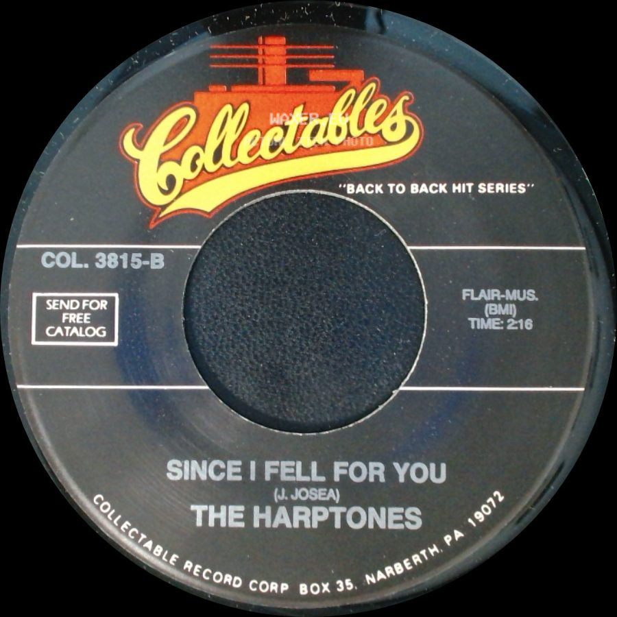 The Harptones - My Memories Of You / Since I Fell For You side B
