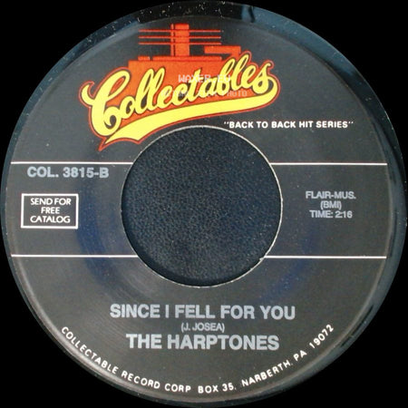 The Harptones - My Memories Of You / Since I Fell For You side B