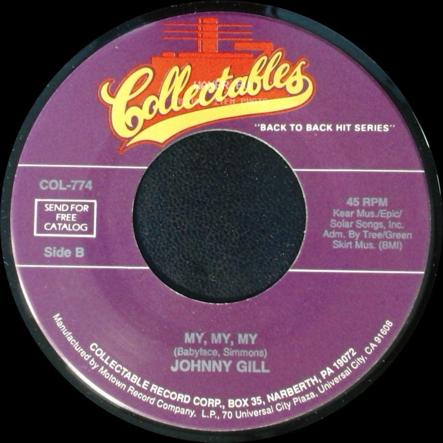 Johnny Gill - Rub You The Right Way / My, My, My side B