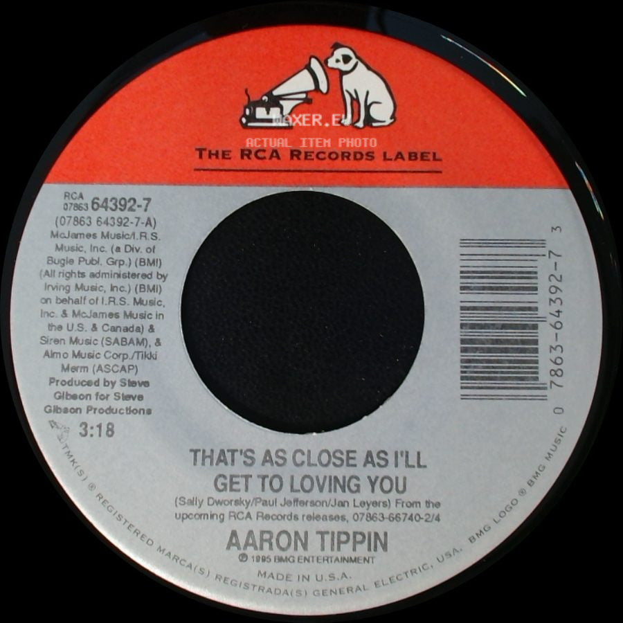 Aaron Tippin - She Feels Like A Brand New Man Tonight Dance Mix / That's As Close As I'll Get To Loving You side B