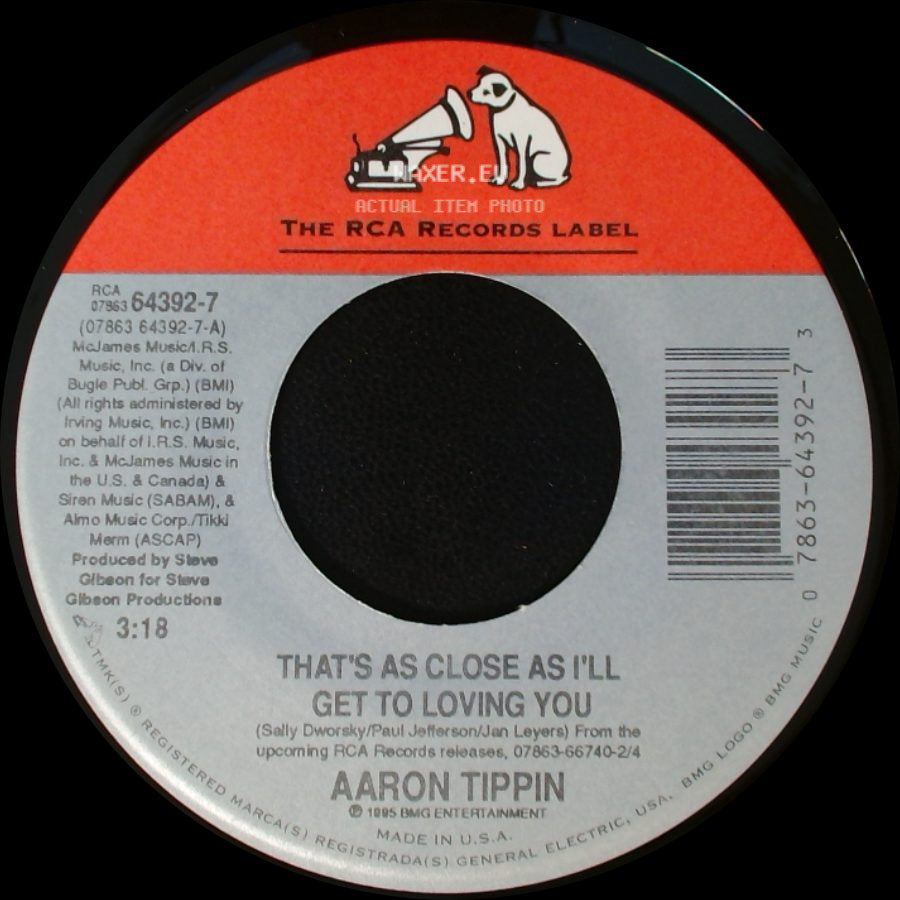 Aaron Tippin - She Feels Like A Brand New Man Tonight Dance Mix / That's As Close As I'll Get To Loving You side B
