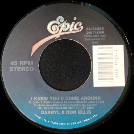Darryl & Don Ellis - Goodbye Highway / I Knew You'd Come Around side B