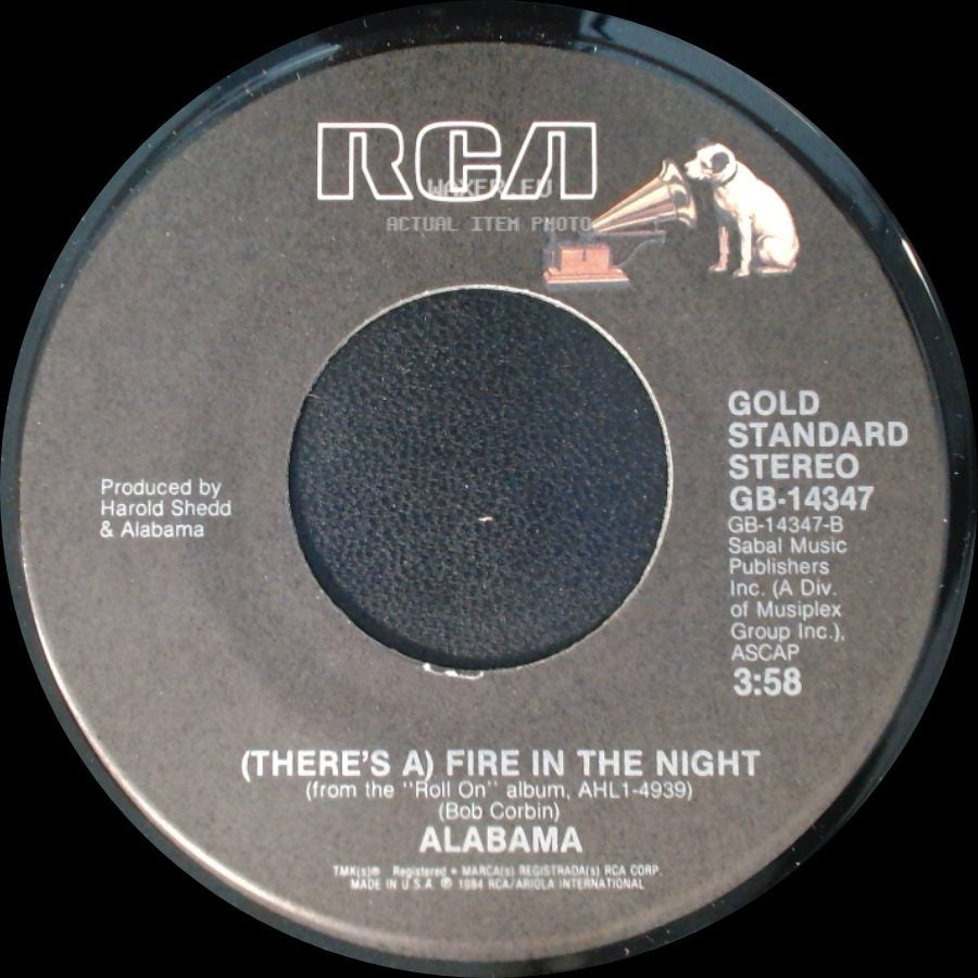 Alabama - There's No Way / (There's A) Fire In The Night side B