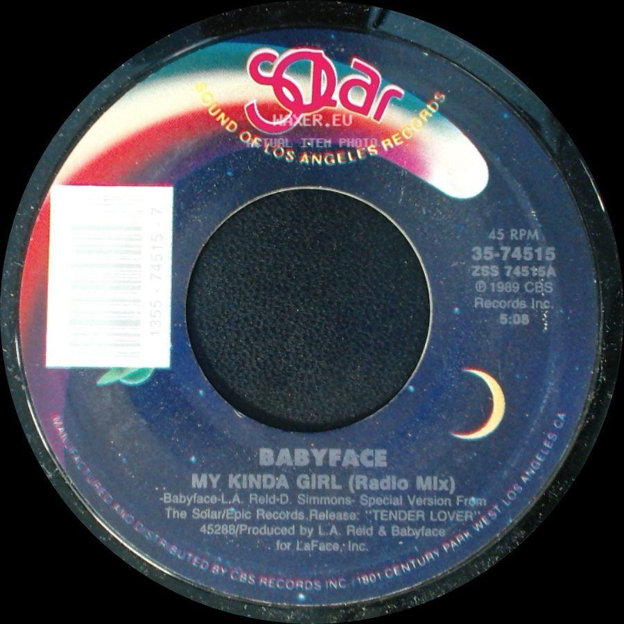 Babyface - My Kinda Girl (Radio Mix) / My Kinda Girl (Instrumental) side A
