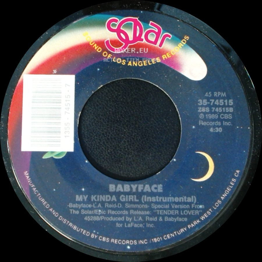 Babyface - My Kinda Girl (Instrumental) / My Kinda Girl (Radio Mix) side A