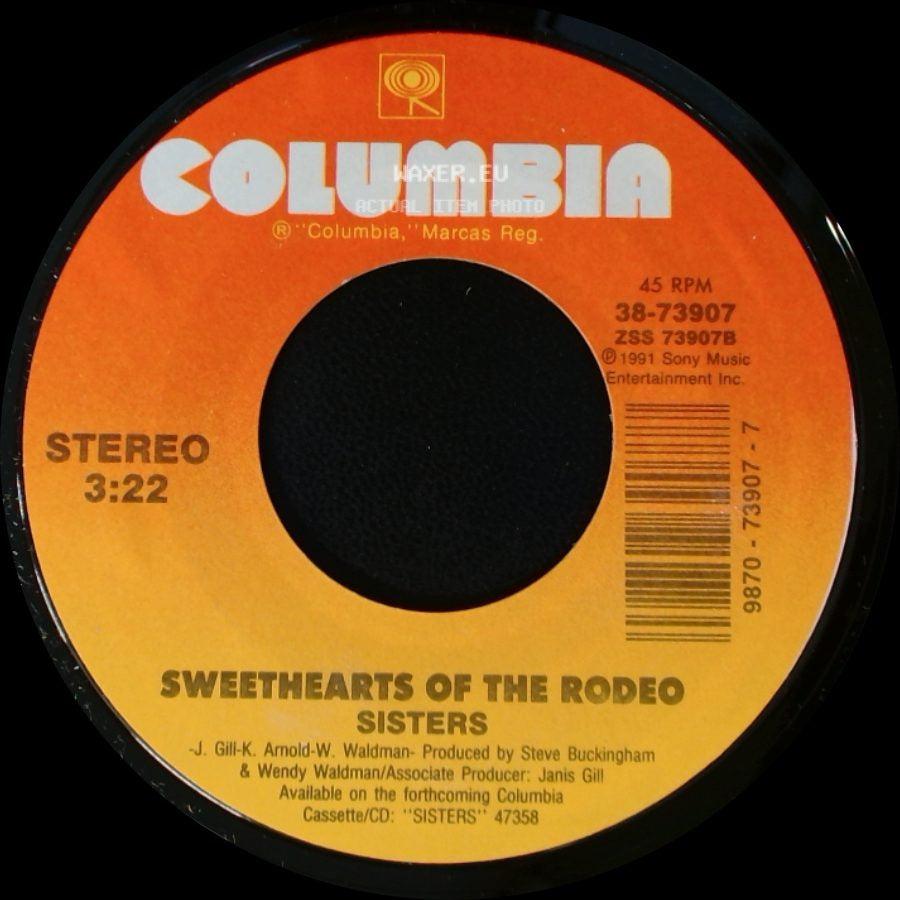 Sweethearts Of The Rodeo / Sisters - Hard-Headed Man / Sweethearts Of The Rodeo side B