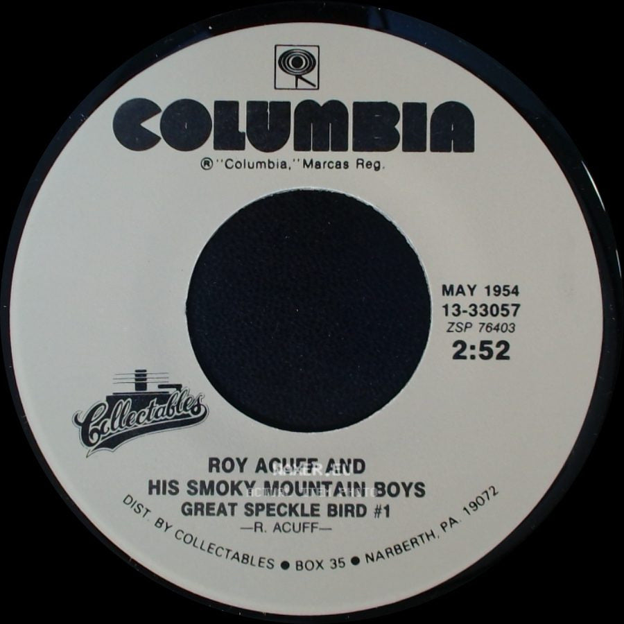 Roy Acuff And His Smoky Mountain Boys - Wabash Cannon Ball / Great Speckle Bird #1 side B