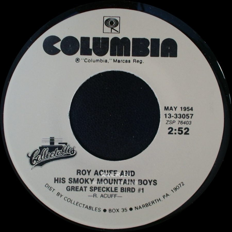 Roy Acuff And His Smoky Mountain Boys - Wabash Cannon Ball / Great Speckle Bird #1 side B