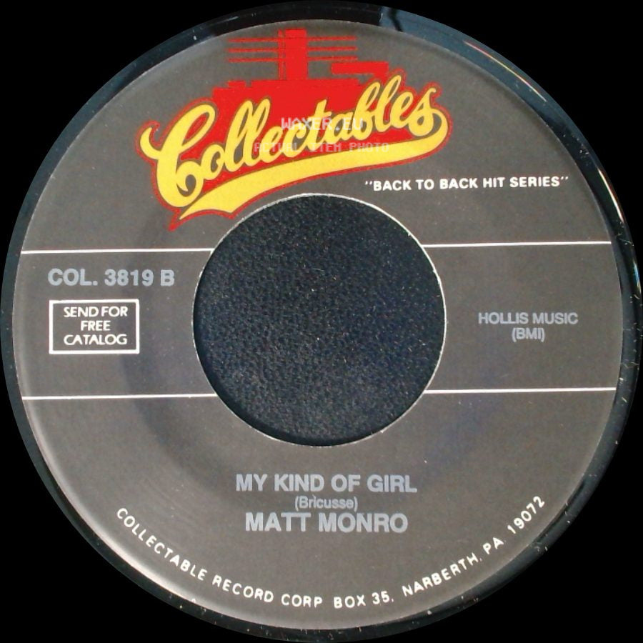 The String-A-Longs / Matt Monro - Wheels / My Kind Of Girl side B