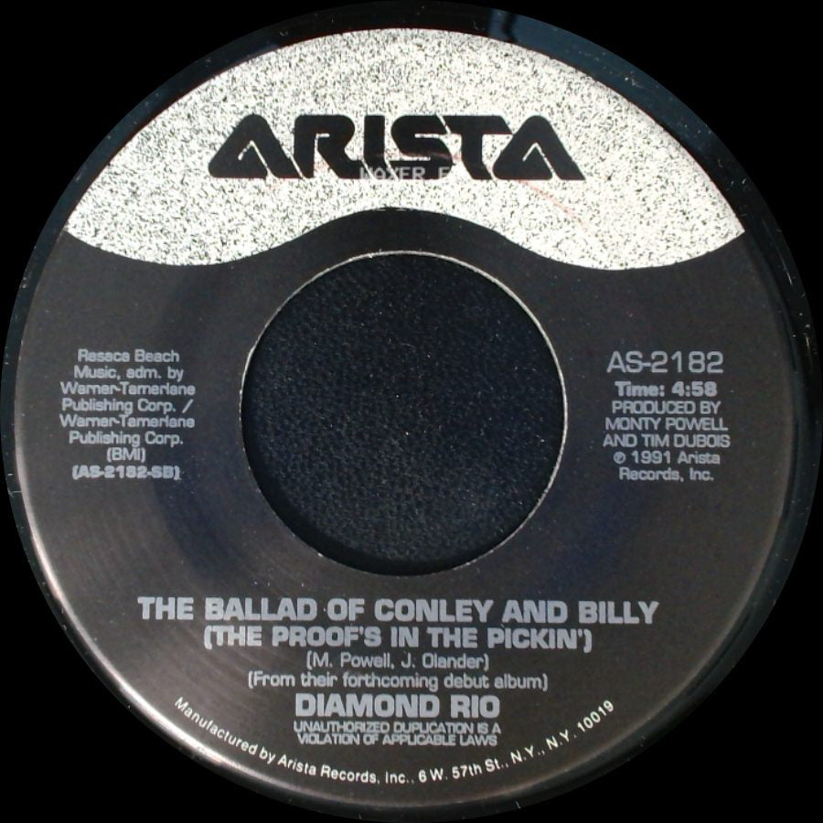 Diamond Rio - Meet In The Middle / The Ballad Of Conley And Billy (The Proof's In The Pickin') side B
