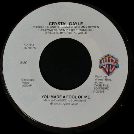 Crystal Gayle - Me Against The Night / You Made A Fool Of Me side B