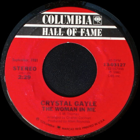 Crystal Gayle - Half The Way / The Woman In Me side B