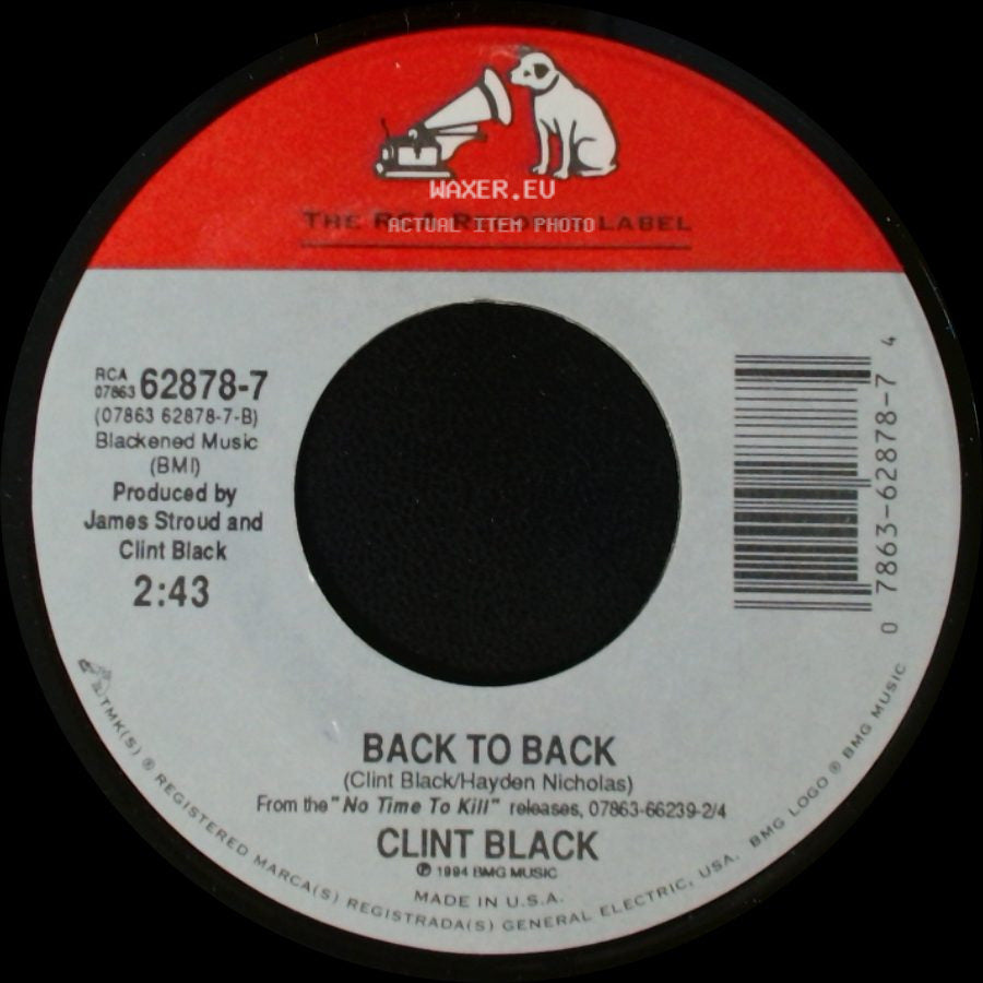 Clint Black - Half The Man / Back To Back side B