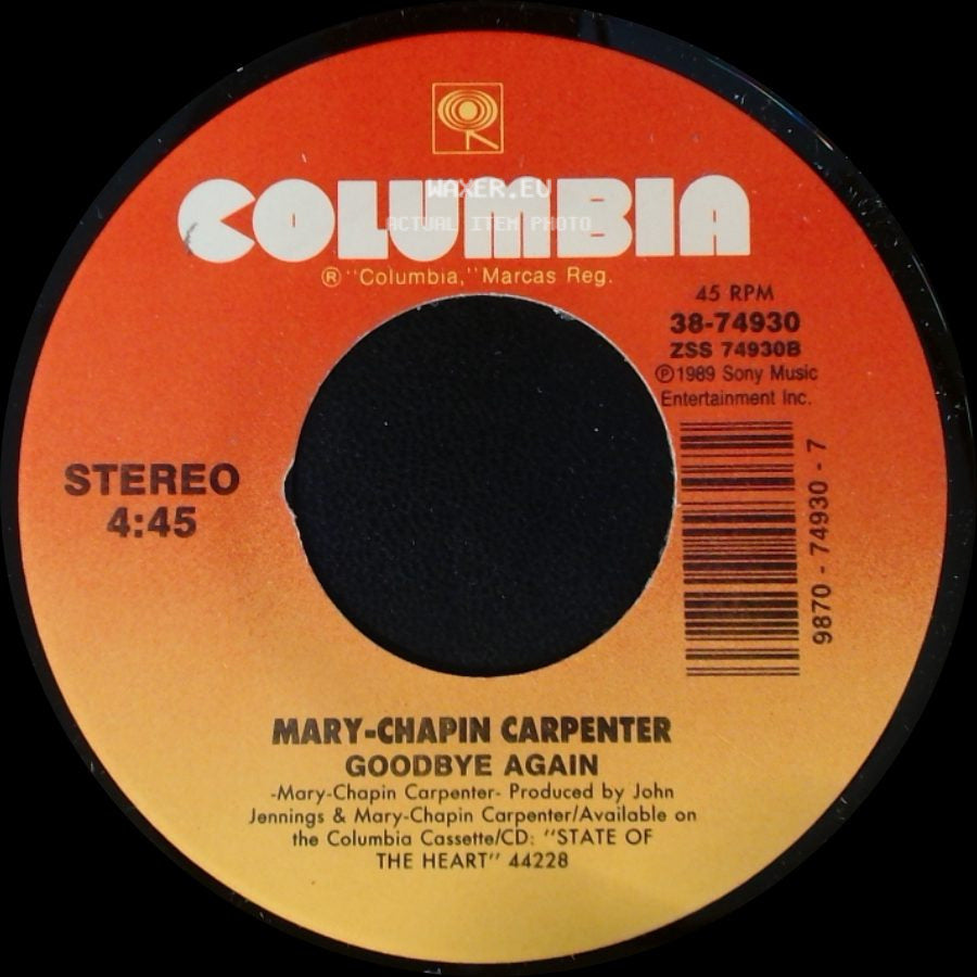 Mary-Chapin Carpenter - Goodbye Again / The Hard Way side A