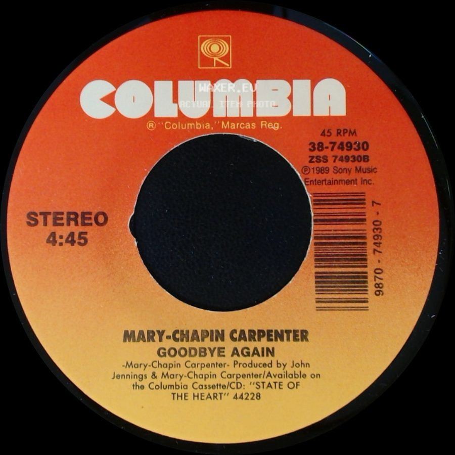 Mary-Chapin Carpenter - Goodbye Again / The Hard Way side A