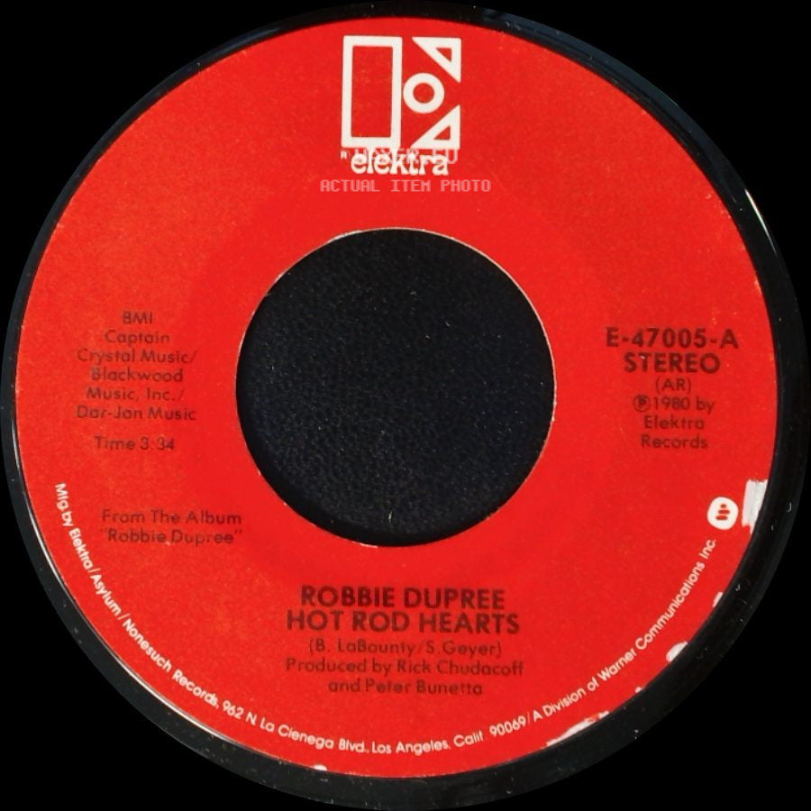 Robbie Dupree - Love Is A Mystery / Hot Rod Hearts side B