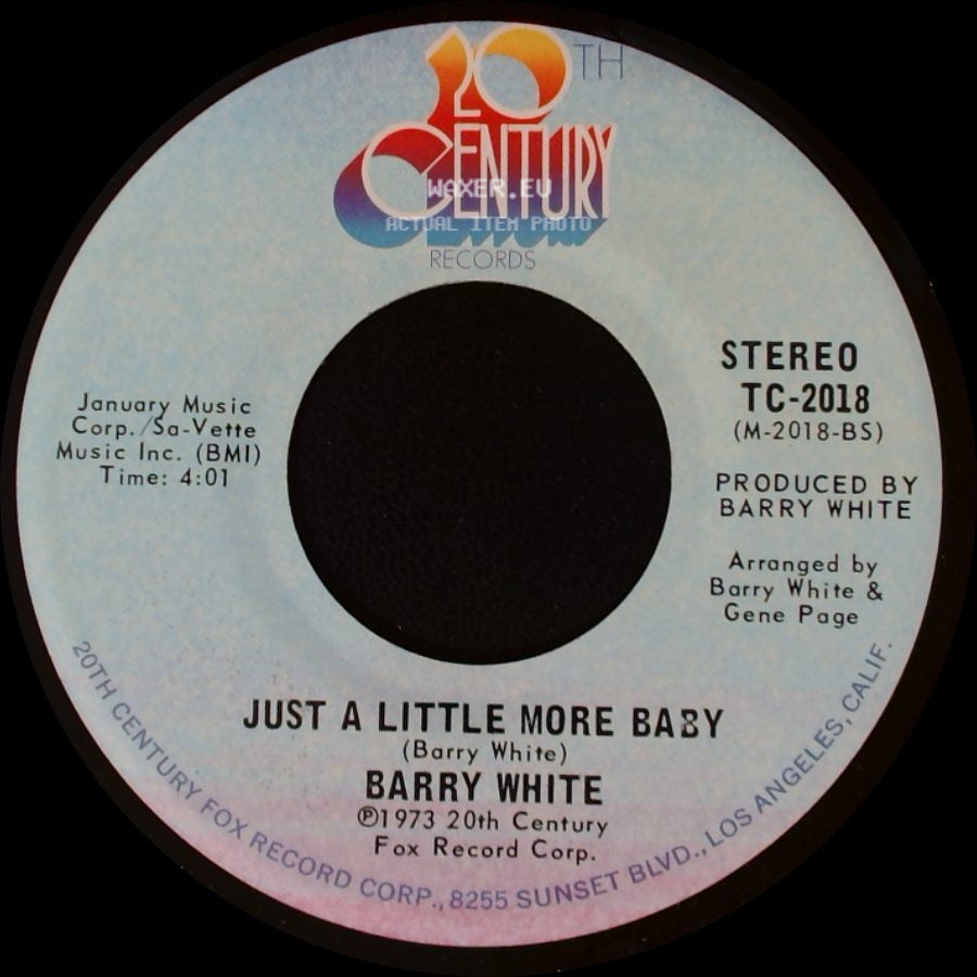 Barry White - Just A Little More Baby / I'm Gonna Love You Just A Little More Baby side A