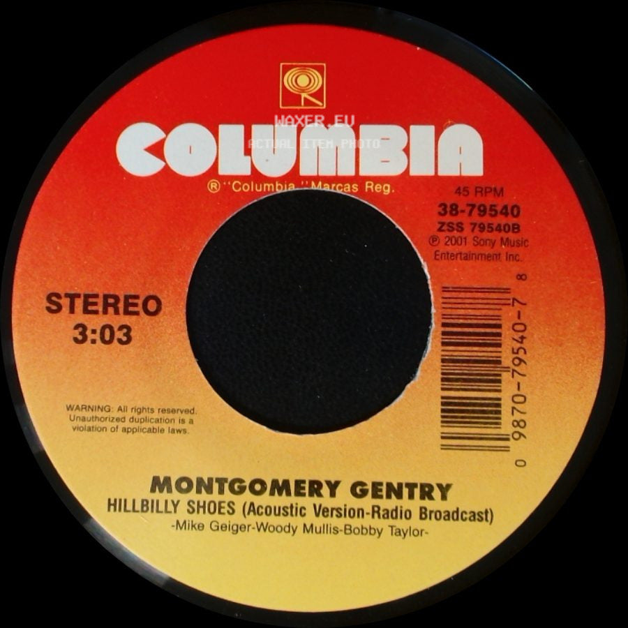 Montgomery Gentry - She Couldn't Change Me / Hillbilly Shoes (Acoustic Version-Radio Broadcast) side B