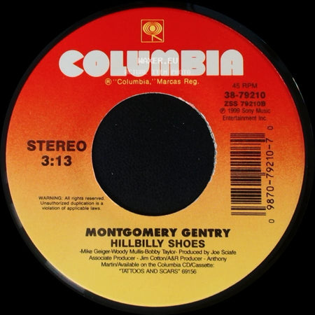 Montgomery Gentry - Lonely And Gone / Hillbilly Shoes side B