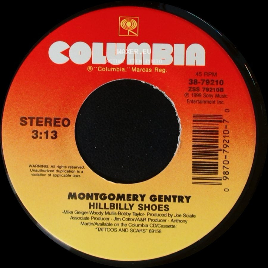 Montgomery Gentry - Lonely And Gone / Hillbilly Shoes side B