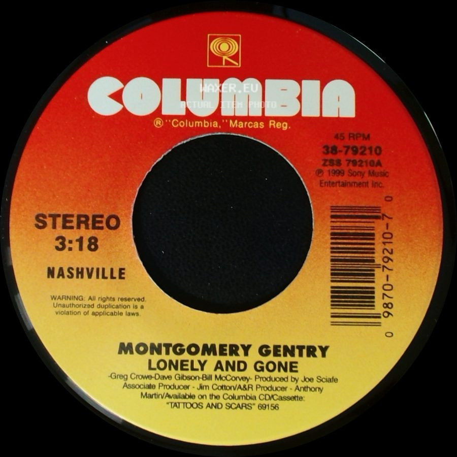 Montgomery Gentry - Lonely And Gone / Hillbilly Shoes side A