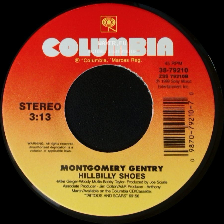 Montgomery Gentry - Lonely And Gone / Hillbilly Shoes side B