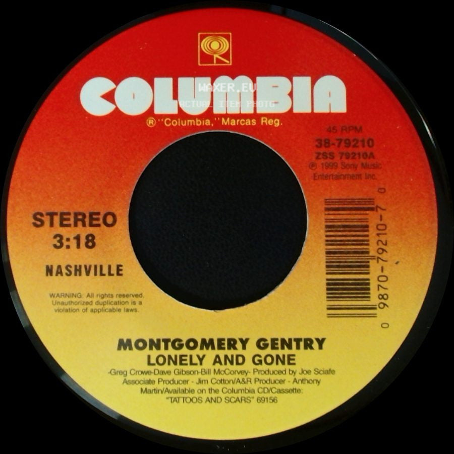 Montgomery Gentry - Lonely And Gone / Hillbilly Shoes side A