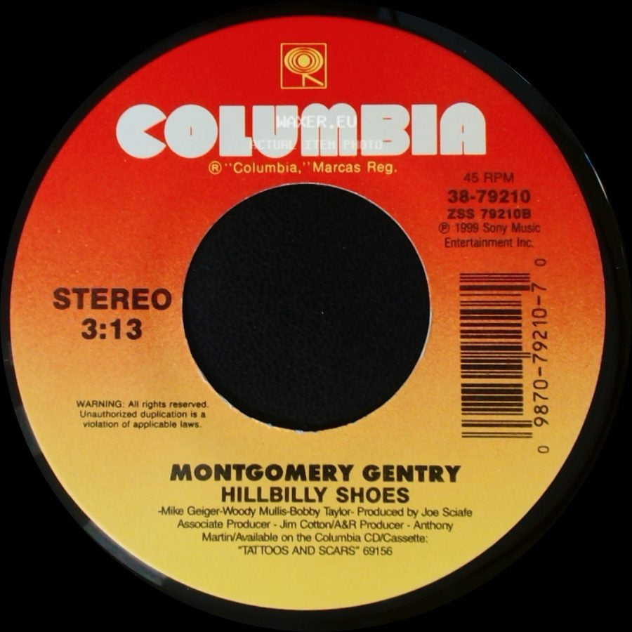 Montgomery Gentry - Lonely And Gone / Hillbilly Shoes side B