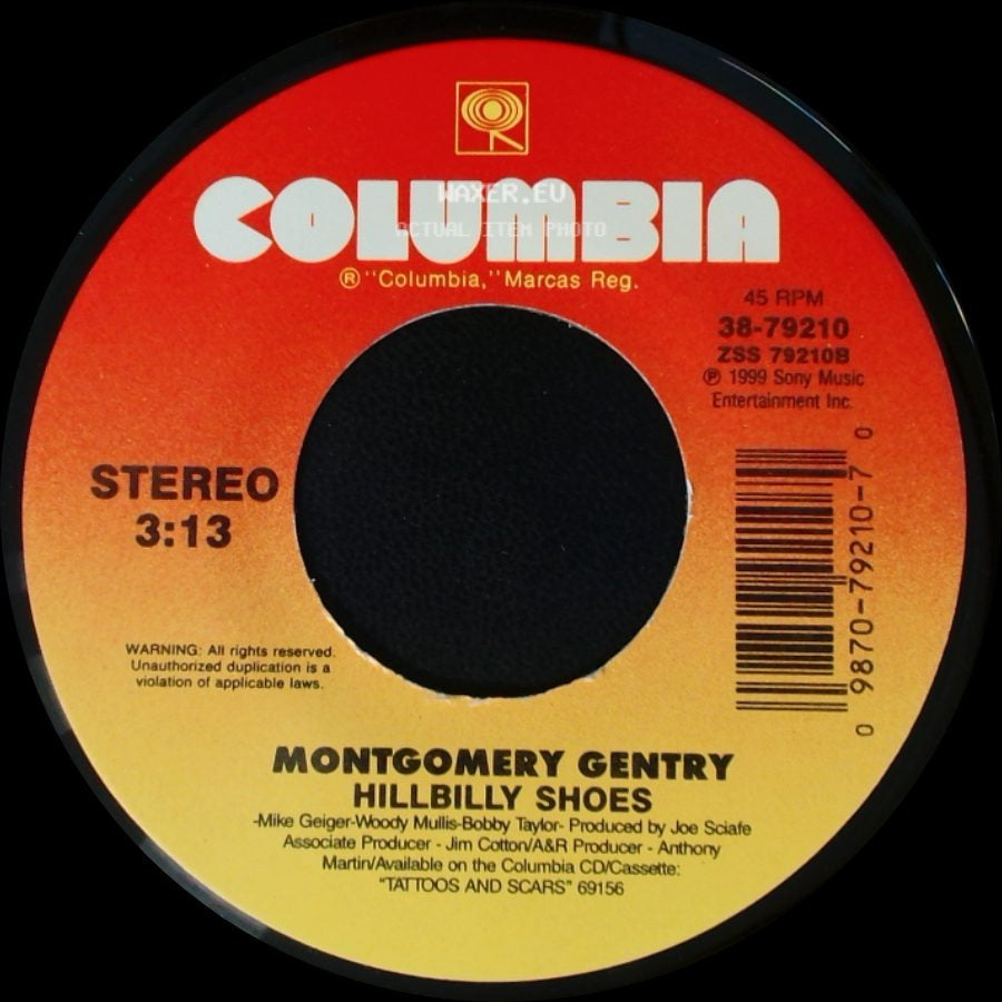 Montgomery Gentry - Hillbilly Shoes / Lonely And Gone side A