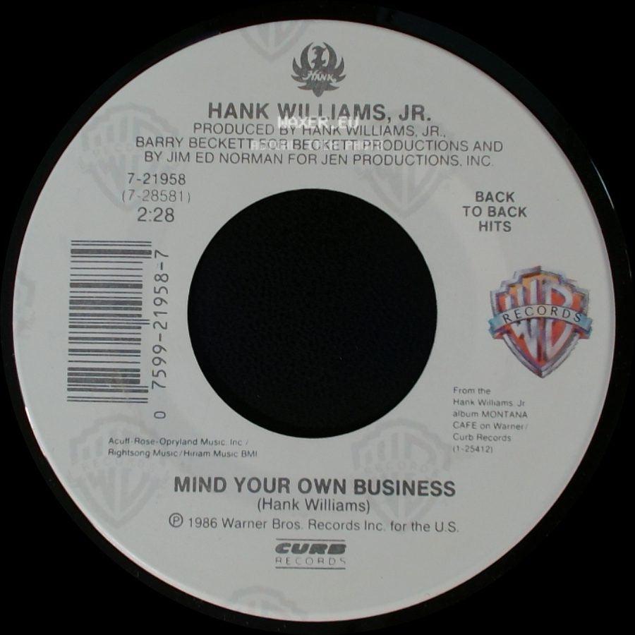 Hank Williams, Jr. - Mind Your Own Business / Country State Of Mind side A