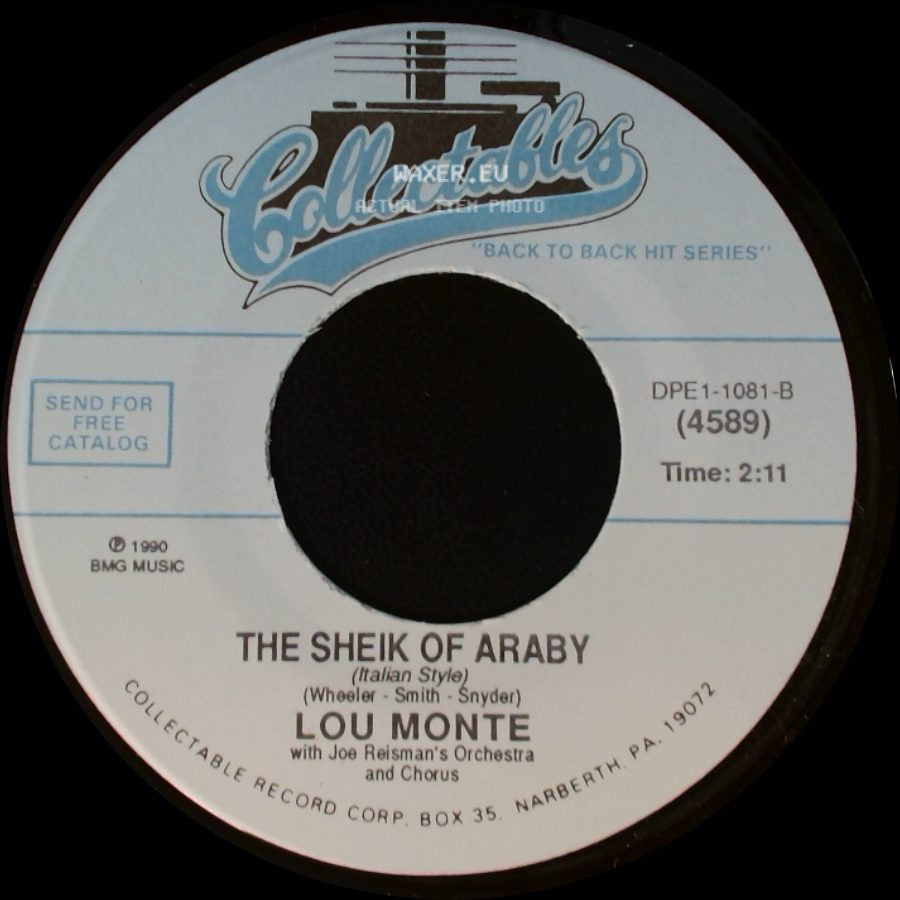 Lou Monte - Lazy Mary / The Sheik Of Araby side B