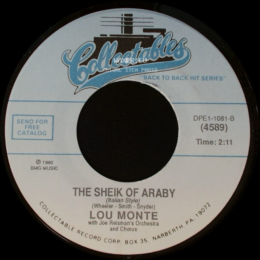 Lou Monte - Lazy Mary / The Sheik Of Araby side B