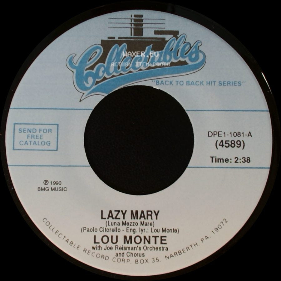 Lou Monte - Lazy Mary / The Sheik Of Araby (Italian Style) side A