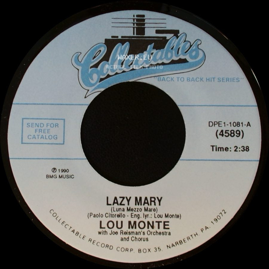 Lou Monte - Lazy Mary / The Sheik Of Araby side A