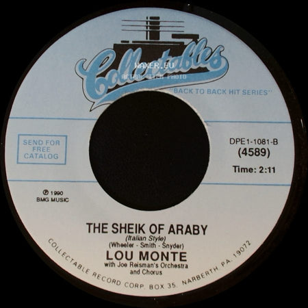 Lou Monte - Lazy Mary / The Sheik Of Araby side B