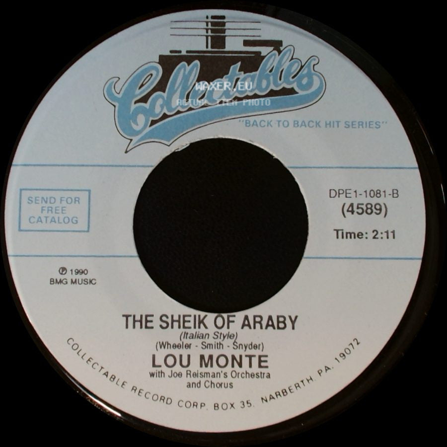 Lou Monte - Lazy Mary / The Sheik Of Araby side B