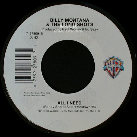 Billy Montana & The Long Shots - Oh Jenny / All I Need side B