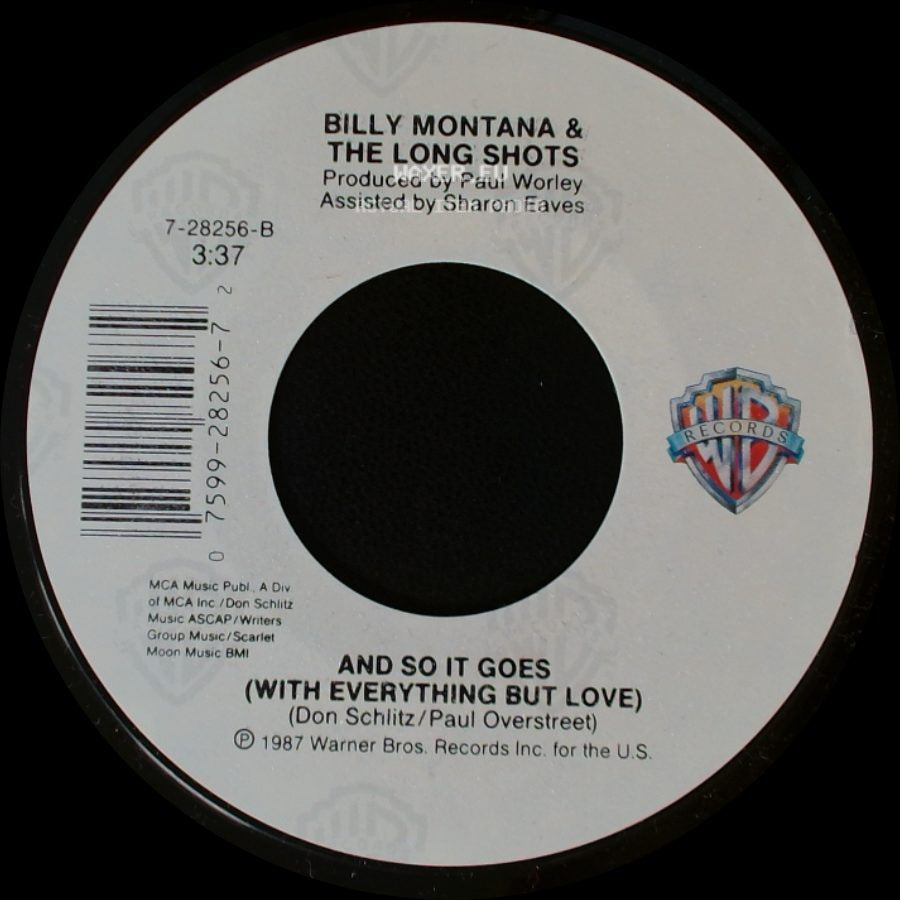 Billy Montana & The Long Shots - Baby I Was Leaving Anyhow / And So It Goes (With Everything But Love) side B