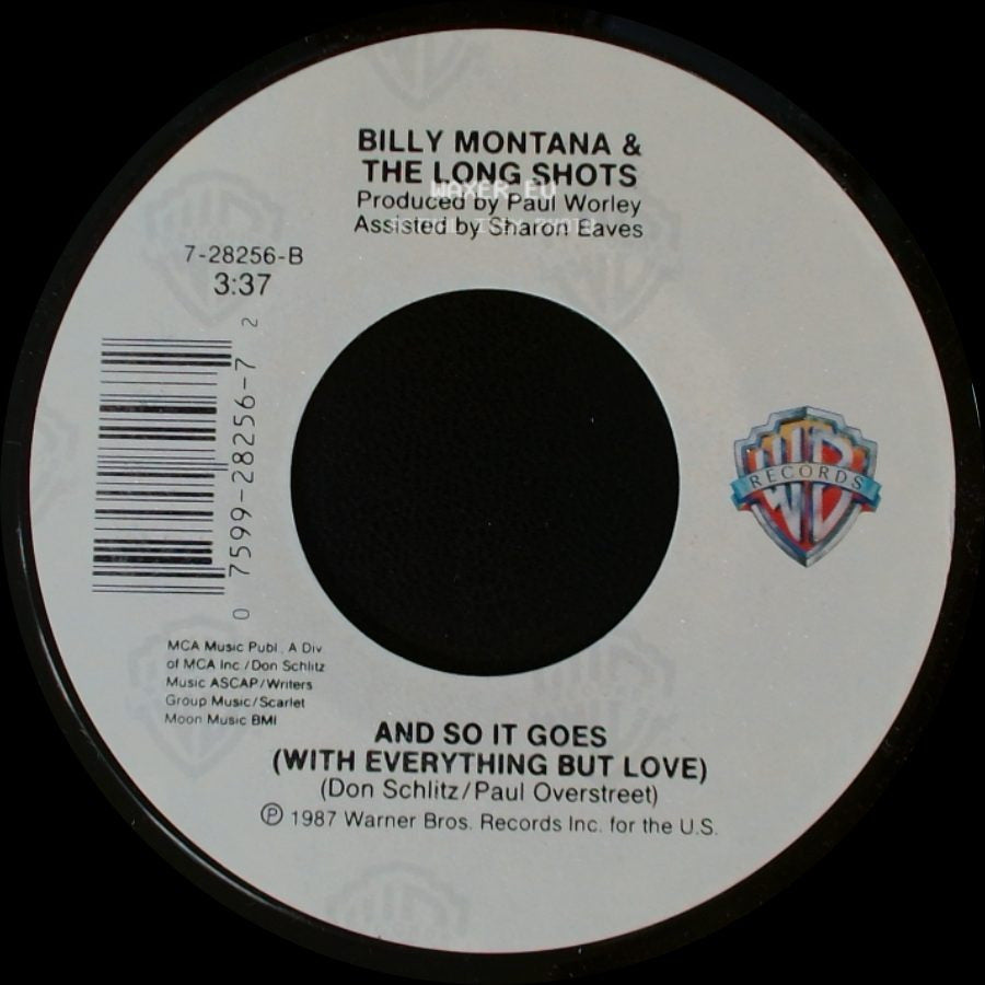 Billy Montana & The Long Shots - Baby I Was Leaving Anyhow / And So It Goes (With Everything But Love) side B