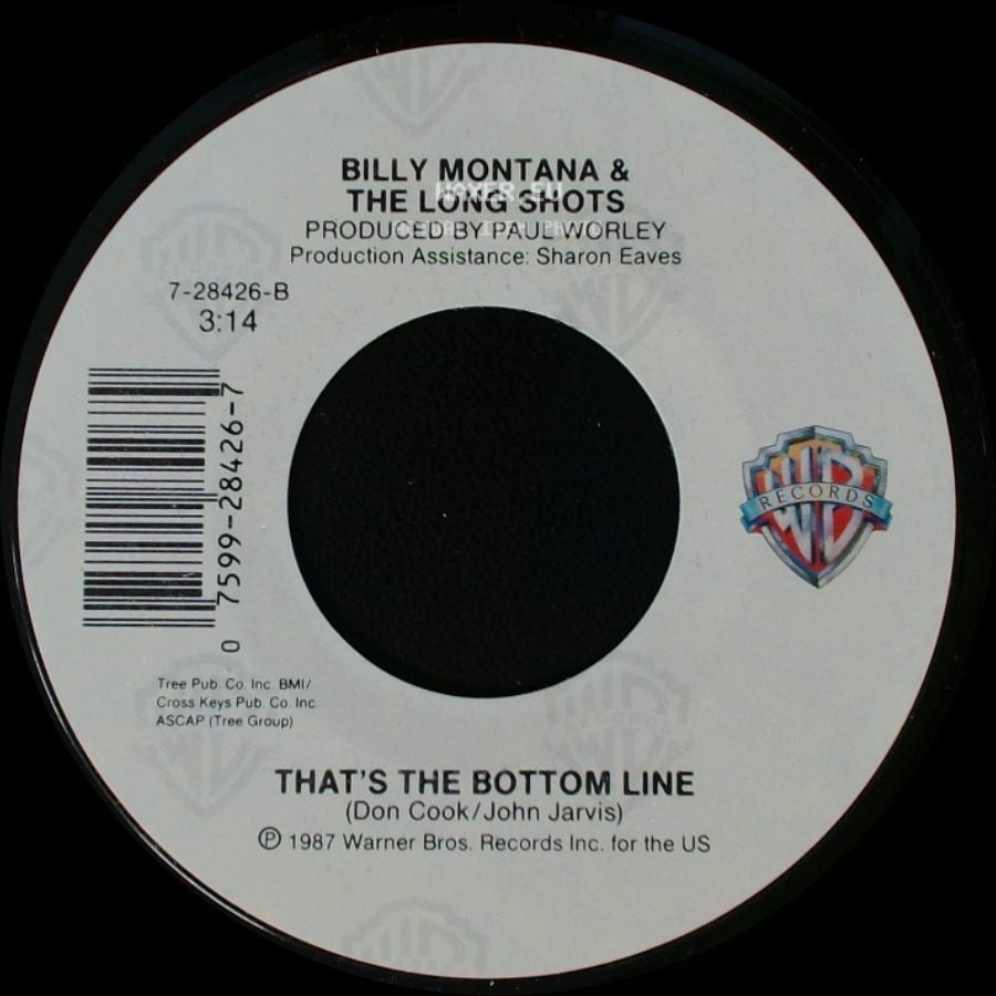 Billy Montana & The Long Shots - Crazy Blue / That's The Bottom Line side B