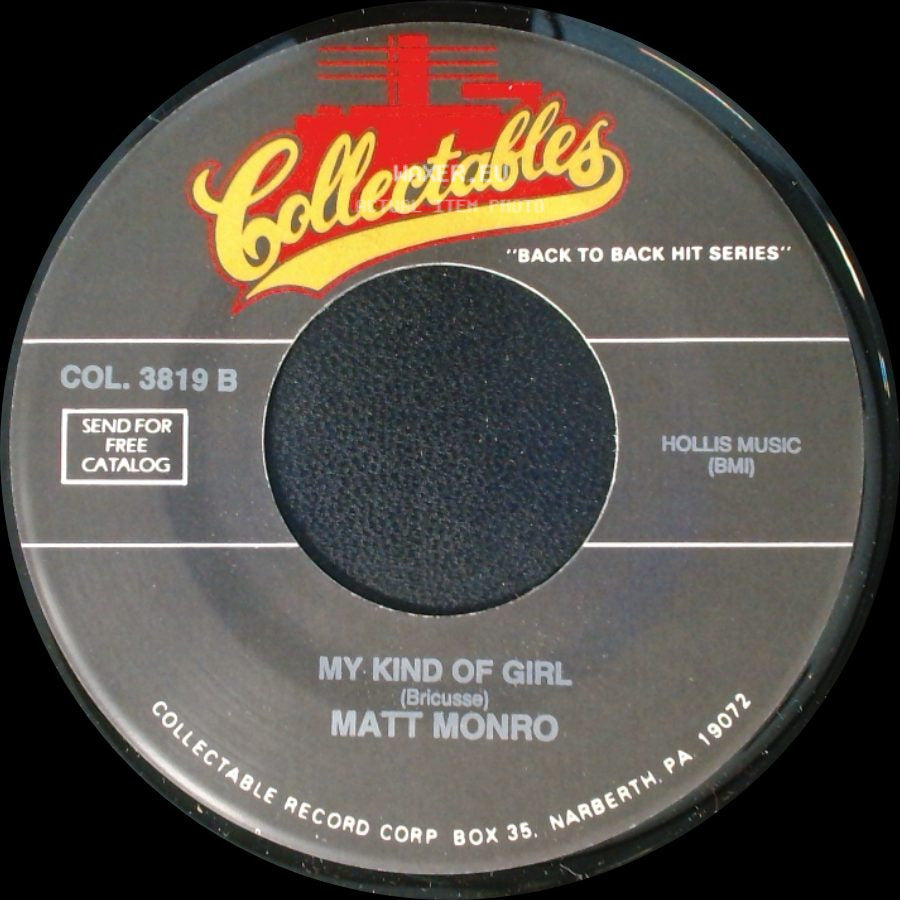 The String-A-Longs / Matt Monro - Wheels / My Kind Of Girl side B