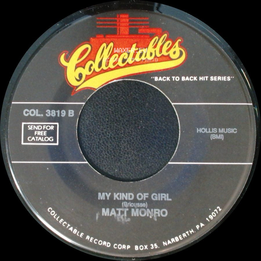The String-A-Longs / Matt Monro - Wheels / My Kind Of Girl side B