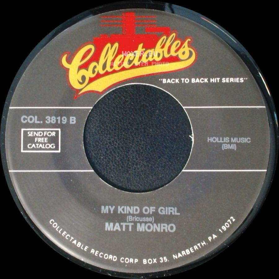 The String-A-Longs / Matt Monro - Wheels / My Kind Of Girl side B